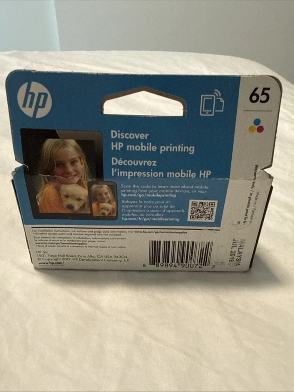 Genuine Genuine HP #65 Color Ink DeskJet 3755 3758 2624 2630 2655 65 N9K01AN